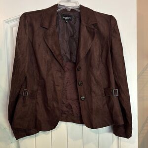 Studio I Brown Blazer with Notched Lapels